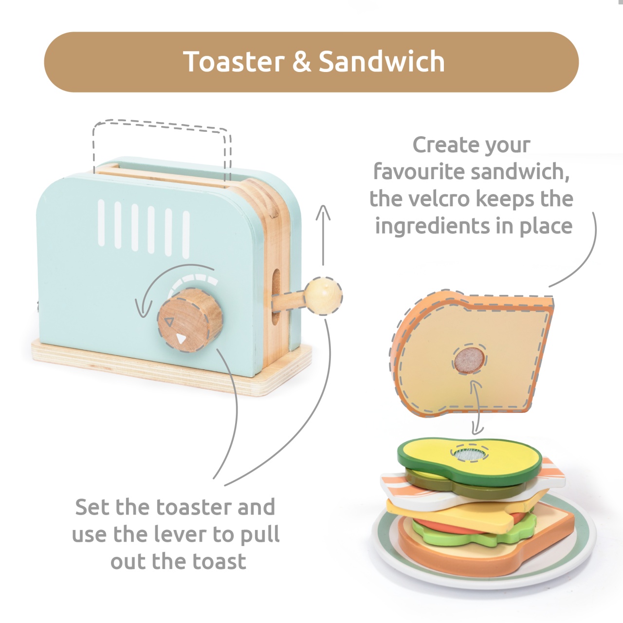Joc de rol Invat sa prepar sandwich, UMU Toys - imagine 5