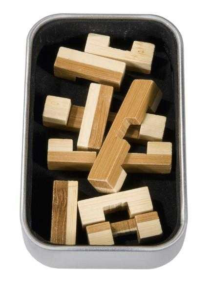 Joc logic IQ 3D Puzzle in cutie metalica Block, Fridolin - imagine 3
