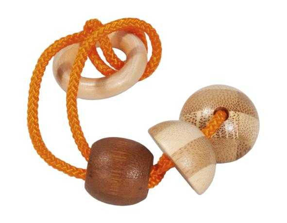 Joc logic IQ puzzle cu snur Elibereaza inelul-3