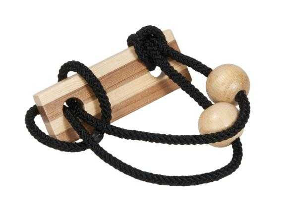 Joc logic IQ puzzle cu snur Elibereaza inelul-4