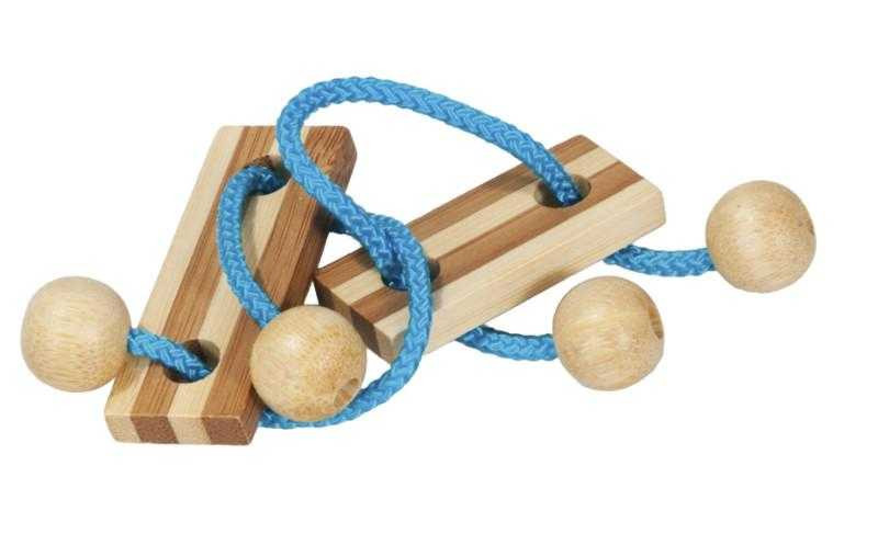 Joc logic IQ puzzle cu snur Elibereaza inelul-5