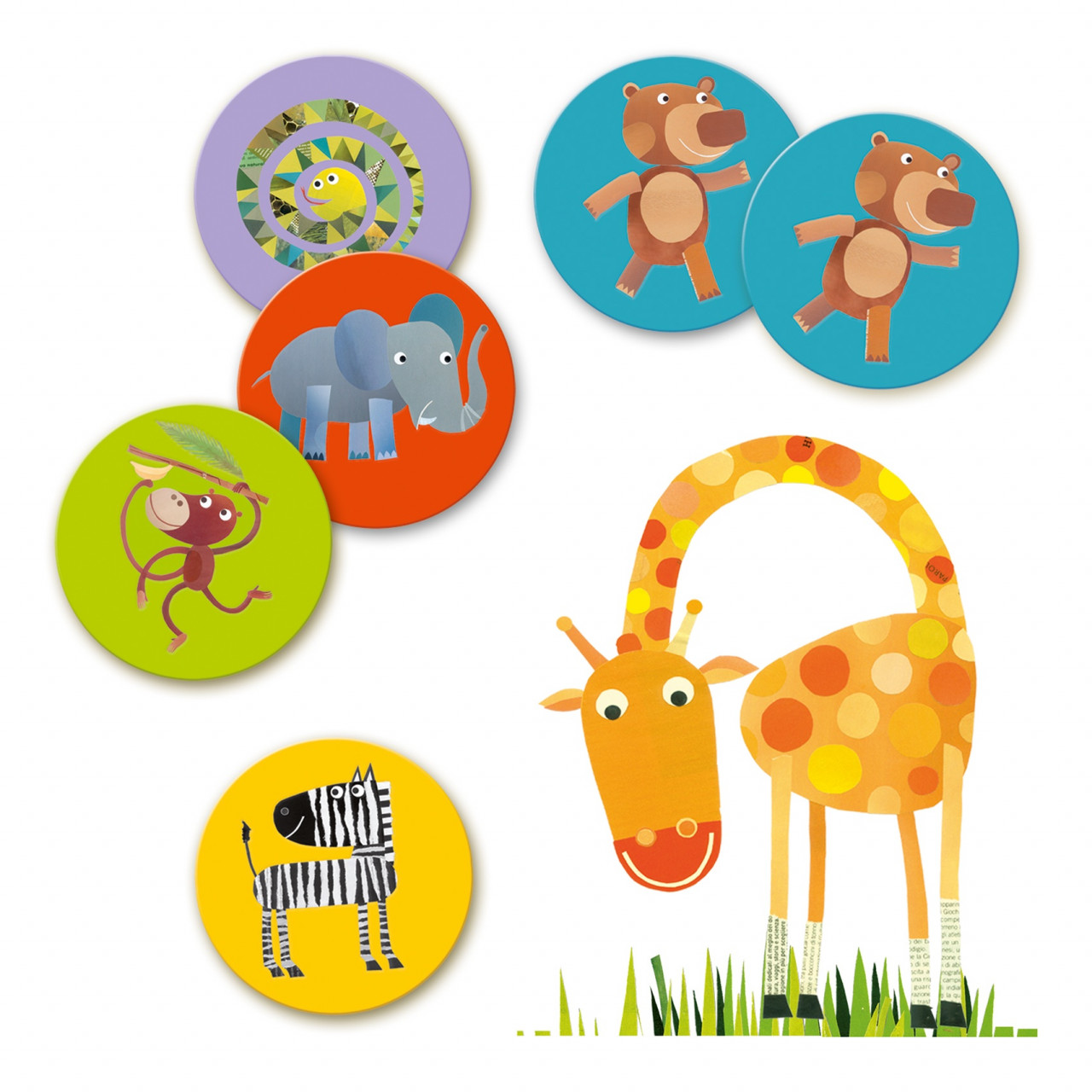 Joc memorie Animale din jungla, Djeco - imagine 3