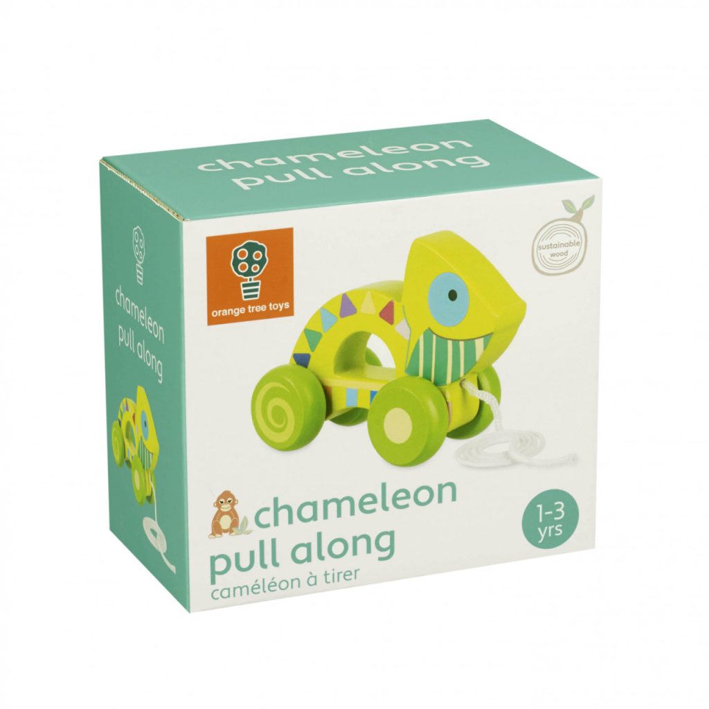 Jucarie de tras cameleon