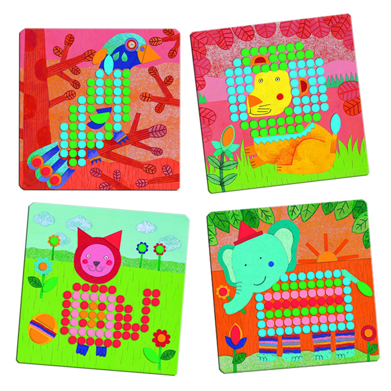 Jucarie educativa Mozaic animo, Djeco - imagine 4