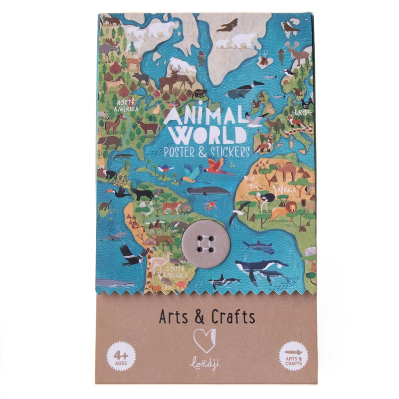 Lumea animalelor poster cu stickere