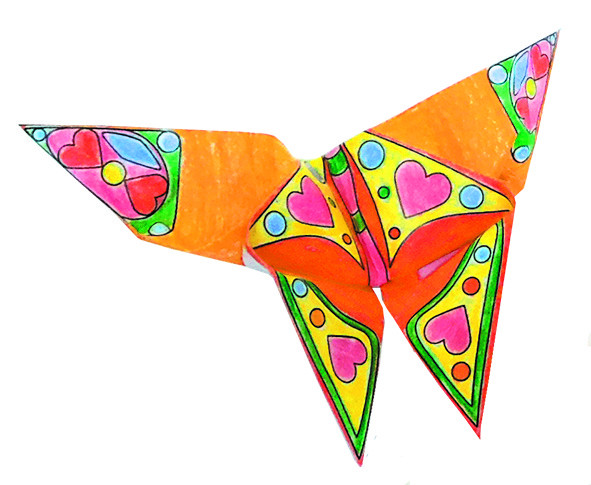 Origami Fluturasi de colorat, Fridolin - imagine 3