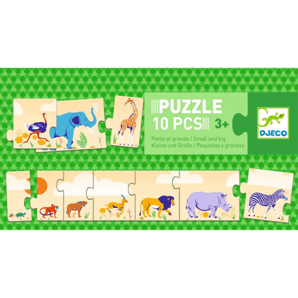 Puzzle din lemn De la mic la mare