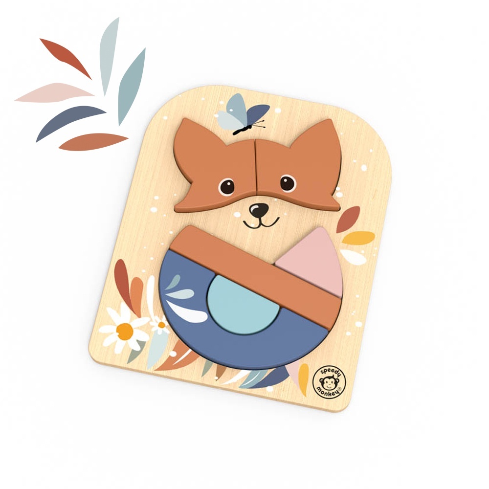 Puzzle din lemn Vulpita