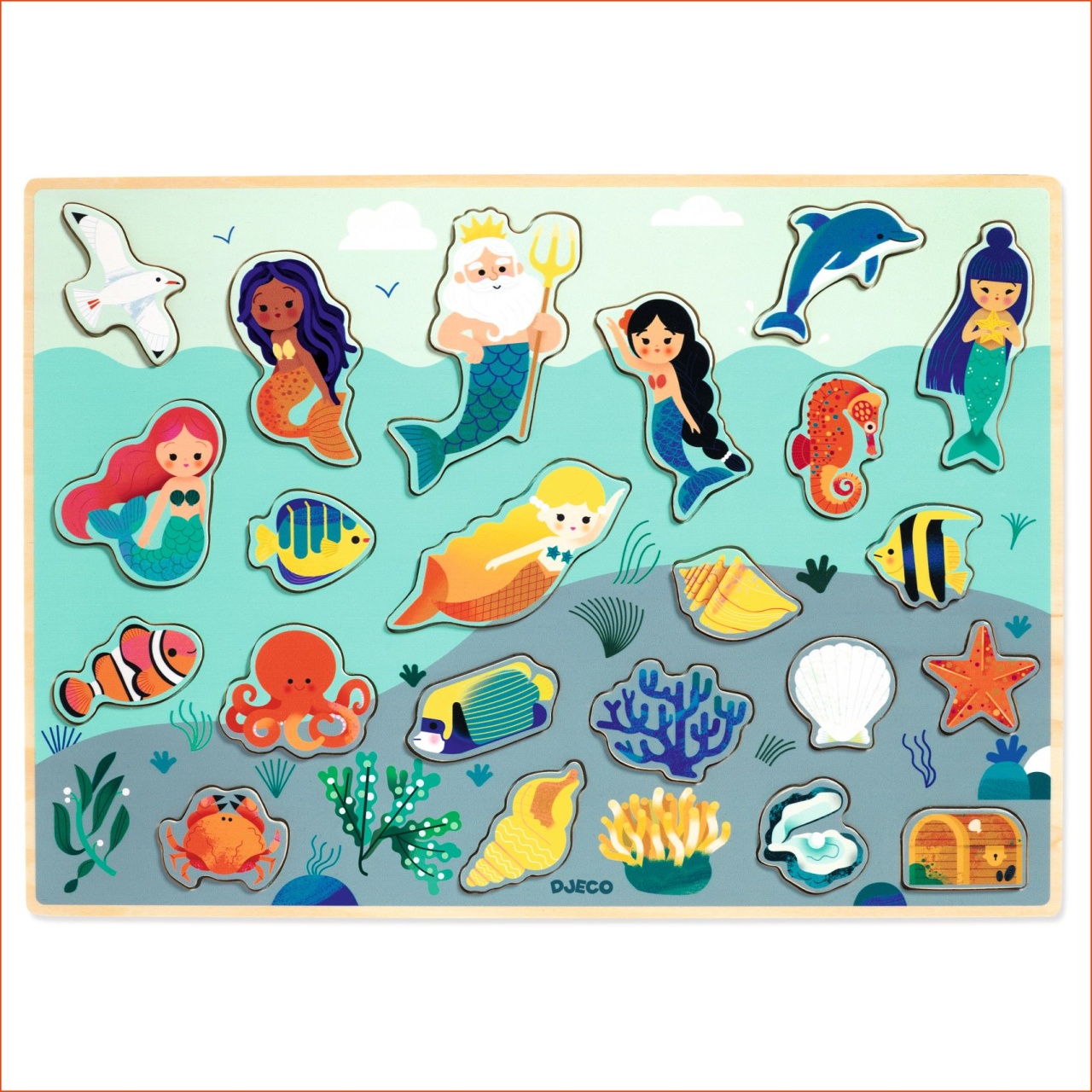 Puzzle lemn Ocean, Djeco - imagine 4