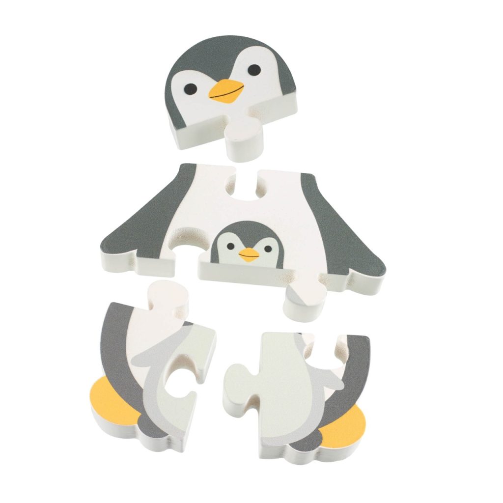 Puzzle Pinguin din lemn