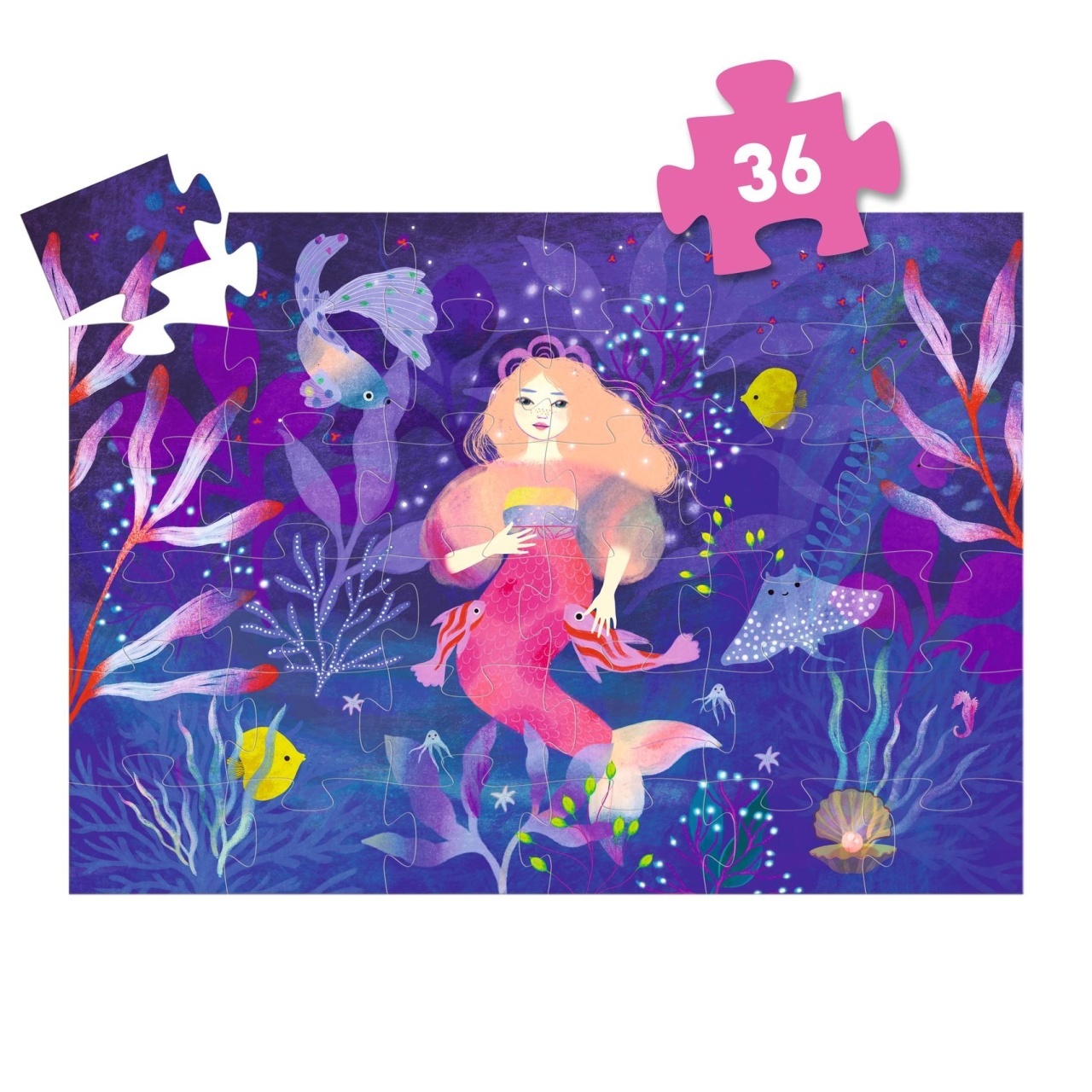 Puzzle Sirena Ella, Djeco - imagine 4
