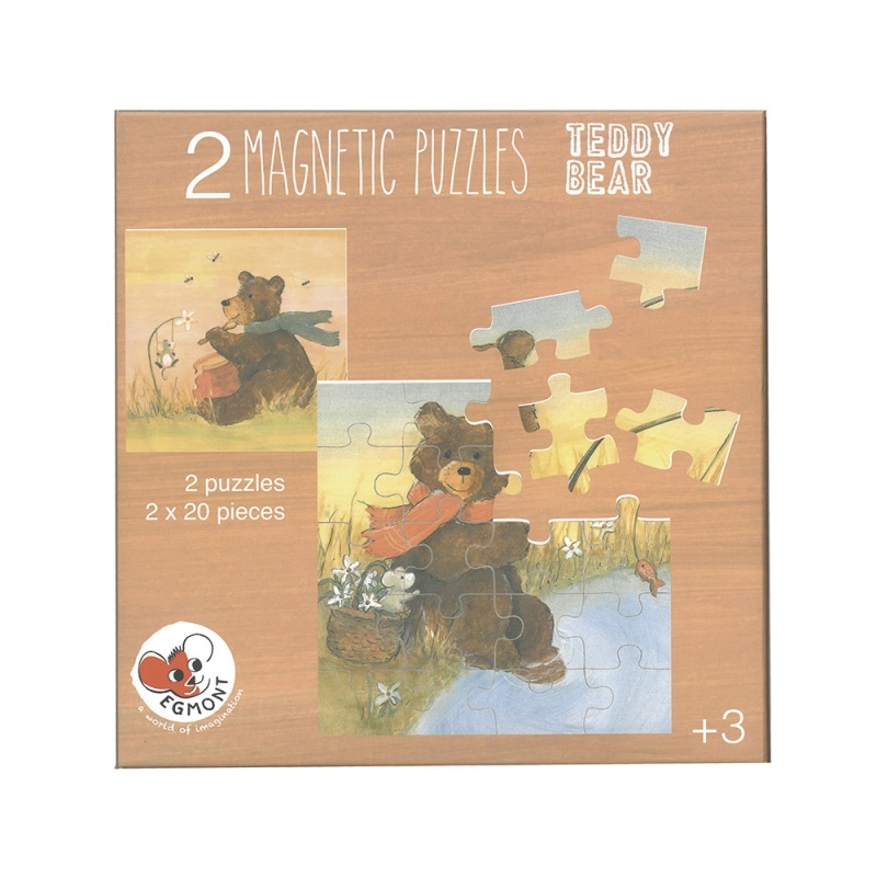 Set 2 puzzle-uri magnetice Ursuletul de plus