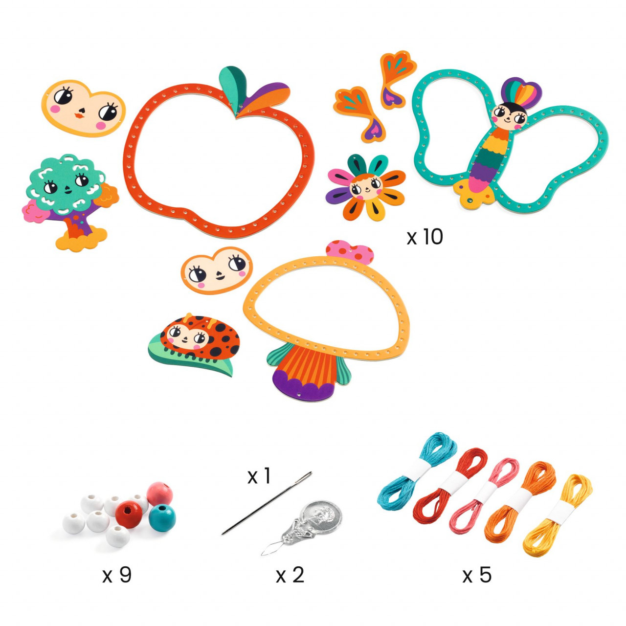 Set creativ de cusut Gradina, Djeco - imagine 3