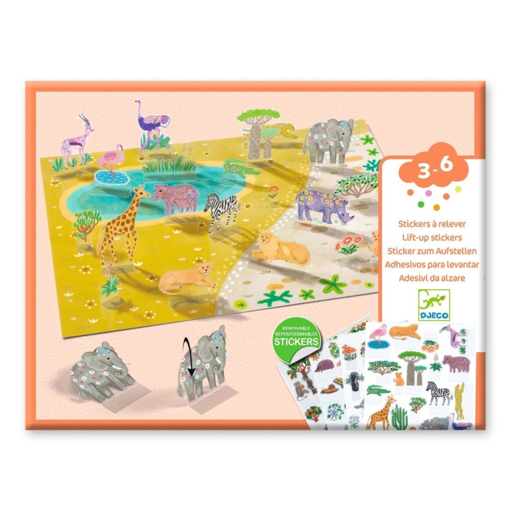 Set creativ de stickere reutilizabile Animale