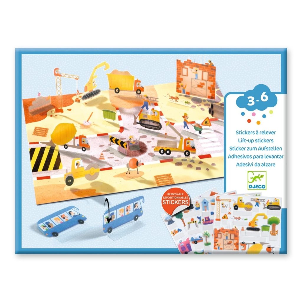 Set creativ de stickere reutilizabile Masini