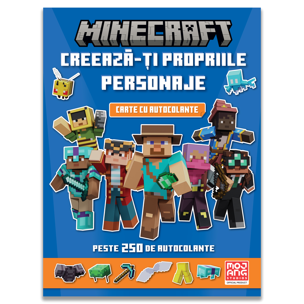 Minecraft. Creeaza-ti propriile personaje - carte cu autocolante