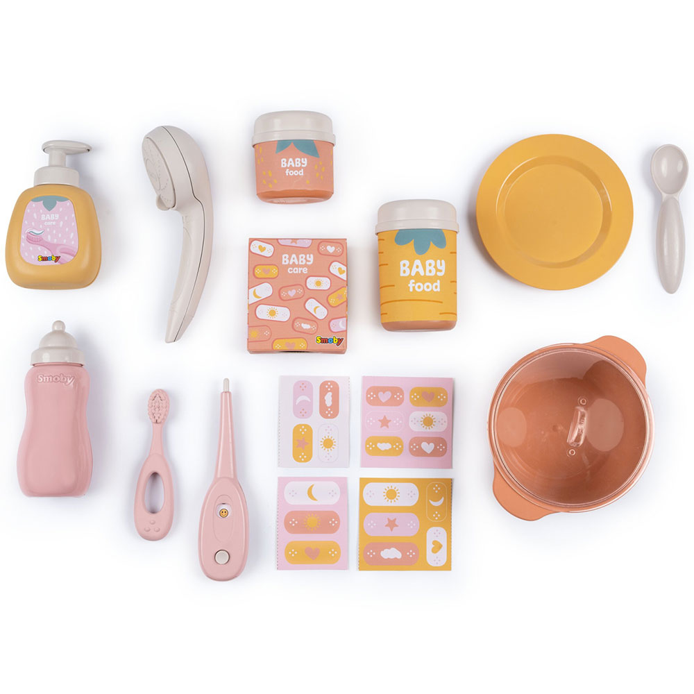 Centru de ingrijire pentru papusi Smoby Baby Nurse Large Doll`s Play Center cu 18 accesorii - imagine 3