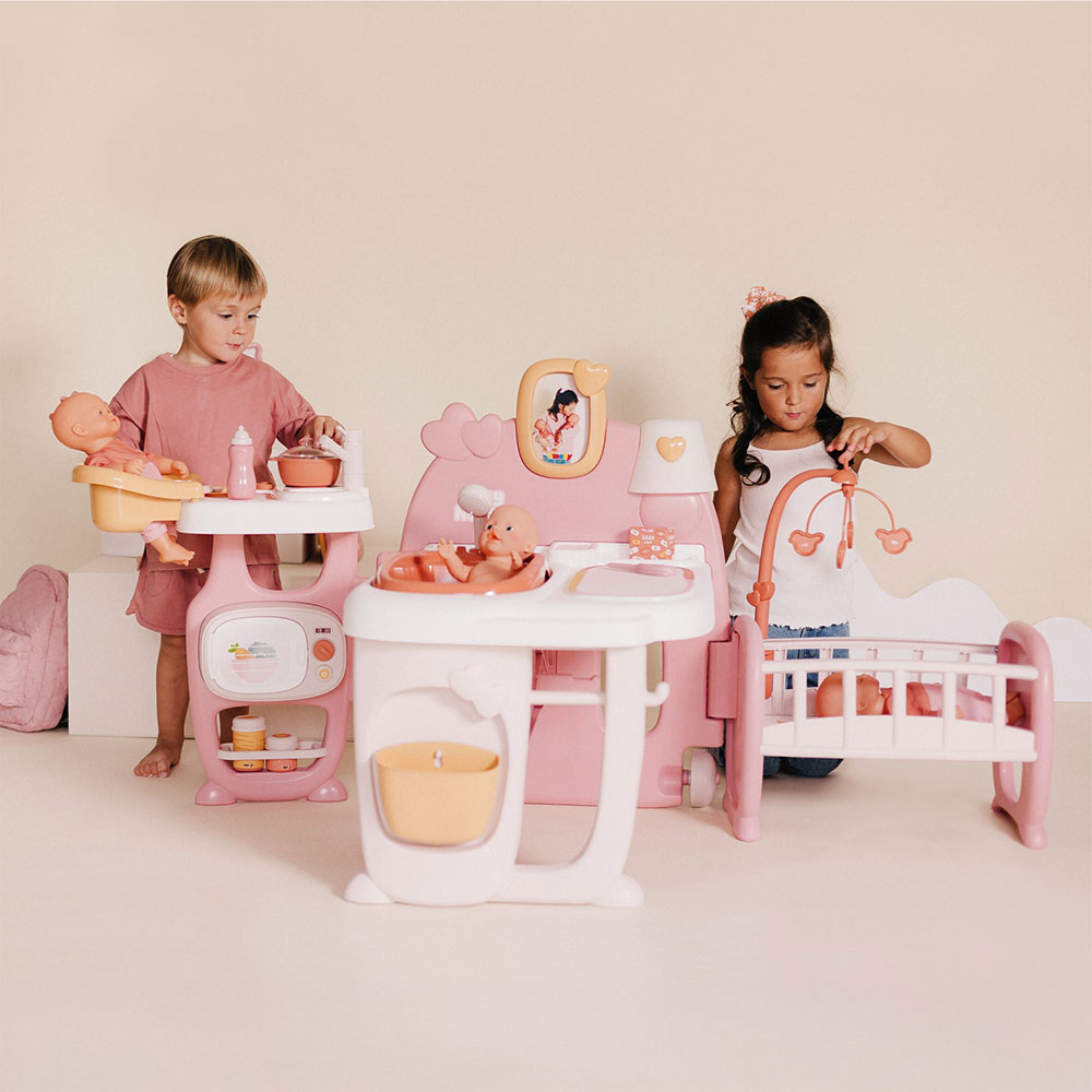 Centru de ingrijire pentru papusi Smoby Baby Nurse Large Doll`s Play Center cu 18 accesorii - imagine 6