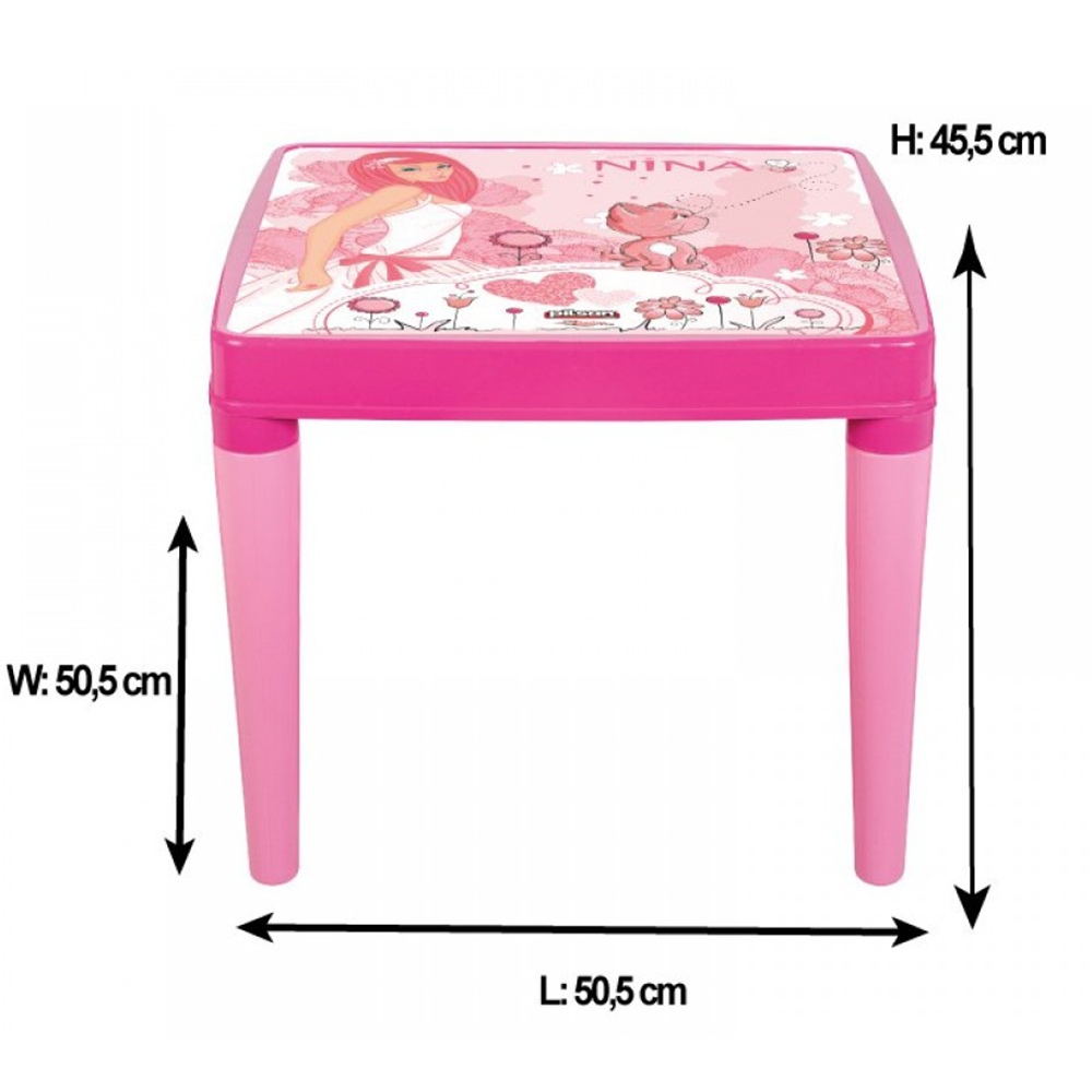 Set Masuta cu 2 scaune pentru copii Pilsan Hobby Study Table pink - imagine 2