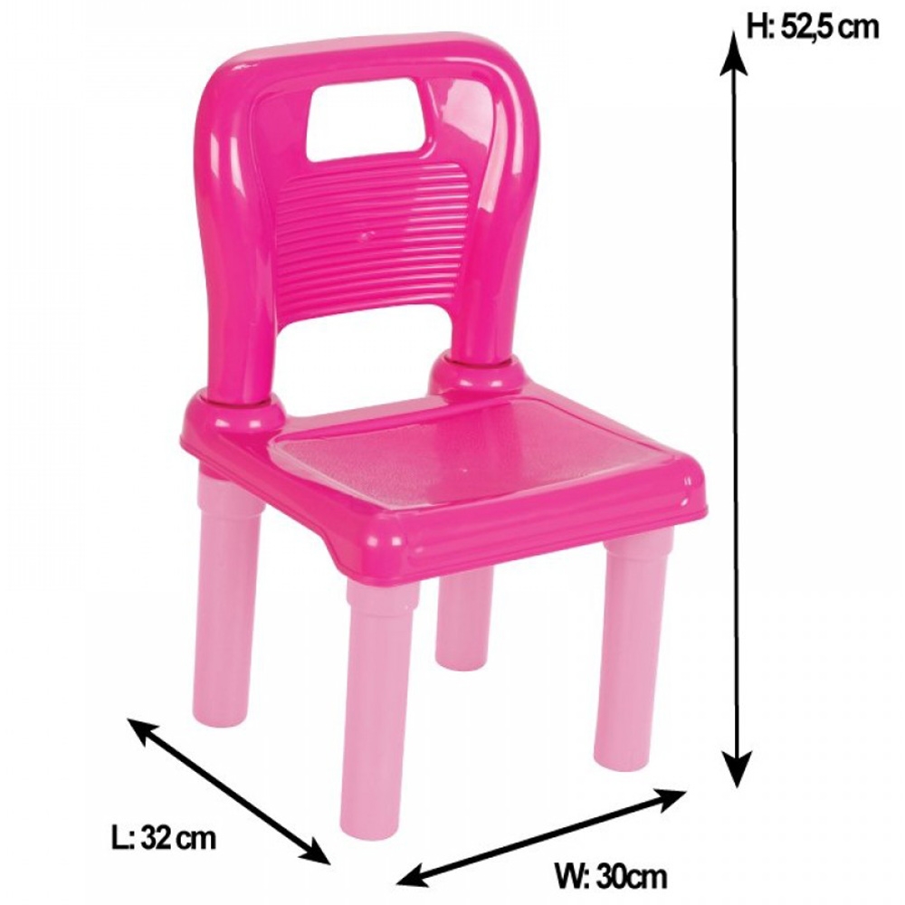 Set Masuta cu 2 scaune pentru copii Pilsan Hobby Study Table pink - imagine 3