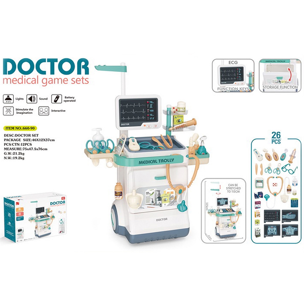 Set jucarie Chipolino Doctor cu lumini, sunete si 26 accesorii - imagine 8