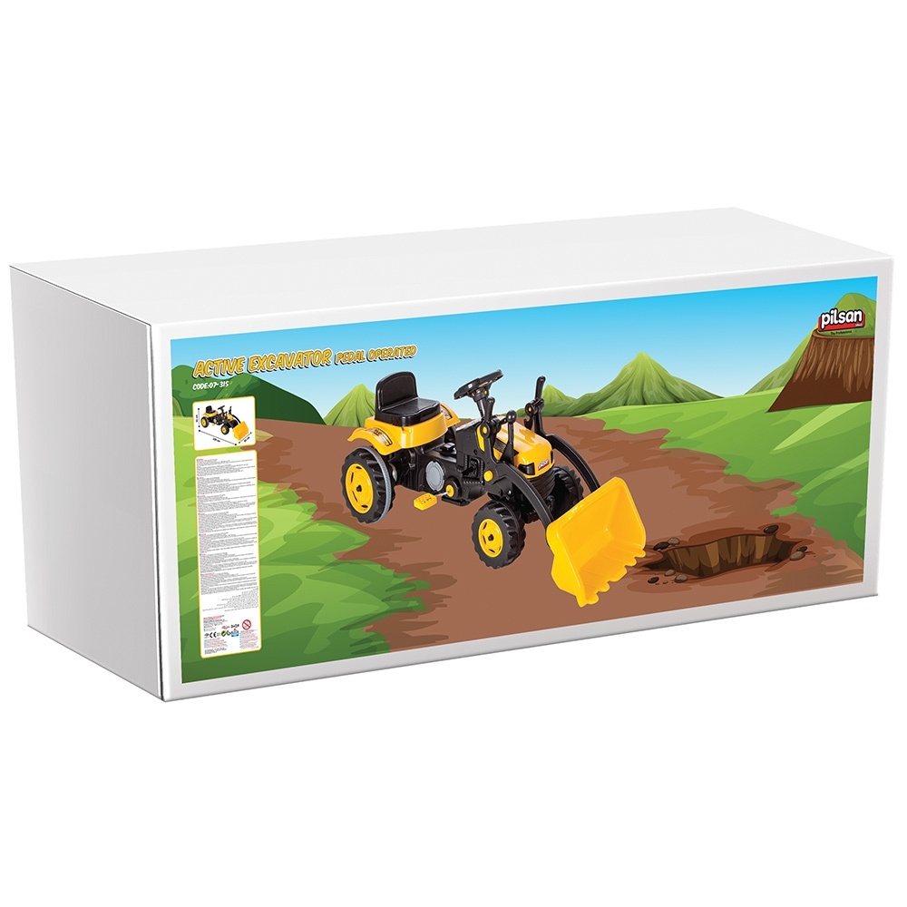Tractor cu pedale Pilsan Active with Loader 07-315 yellow - imagine 6