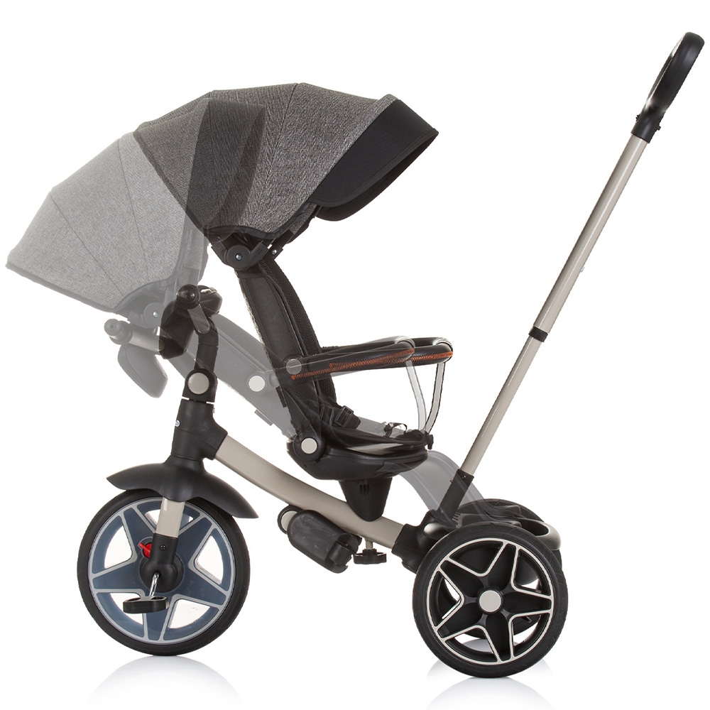 Tricicleta cu copertina si sezut reversibil Chipolino Derby granite - imagine 7