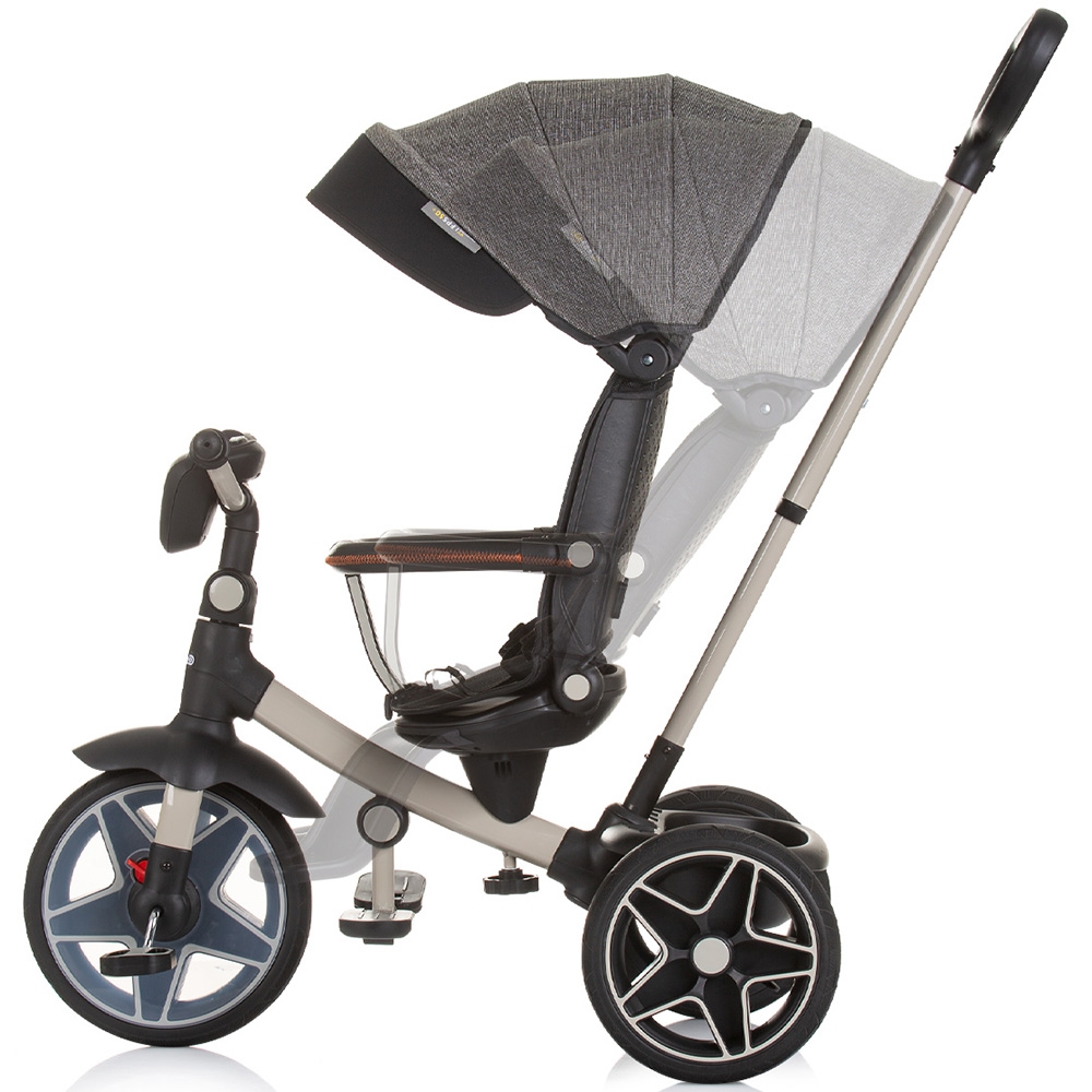 Tricicleta cu copertina si sezut reversibil Chipolino Derby granite - imagine 4