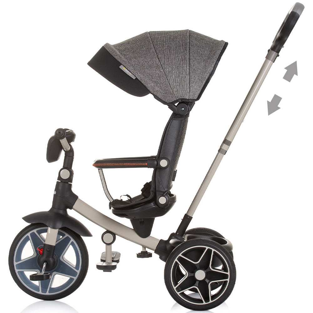 Tricicleta cu copertina si sezut reversibil Chipolino Derby granite - imagine 2