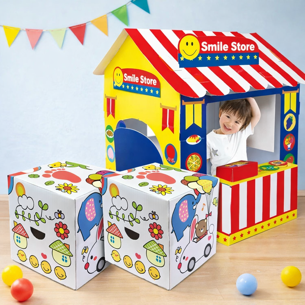 Magazin de joaca pentru copii cu accesorii + 2 cuburi de joaca Cadou