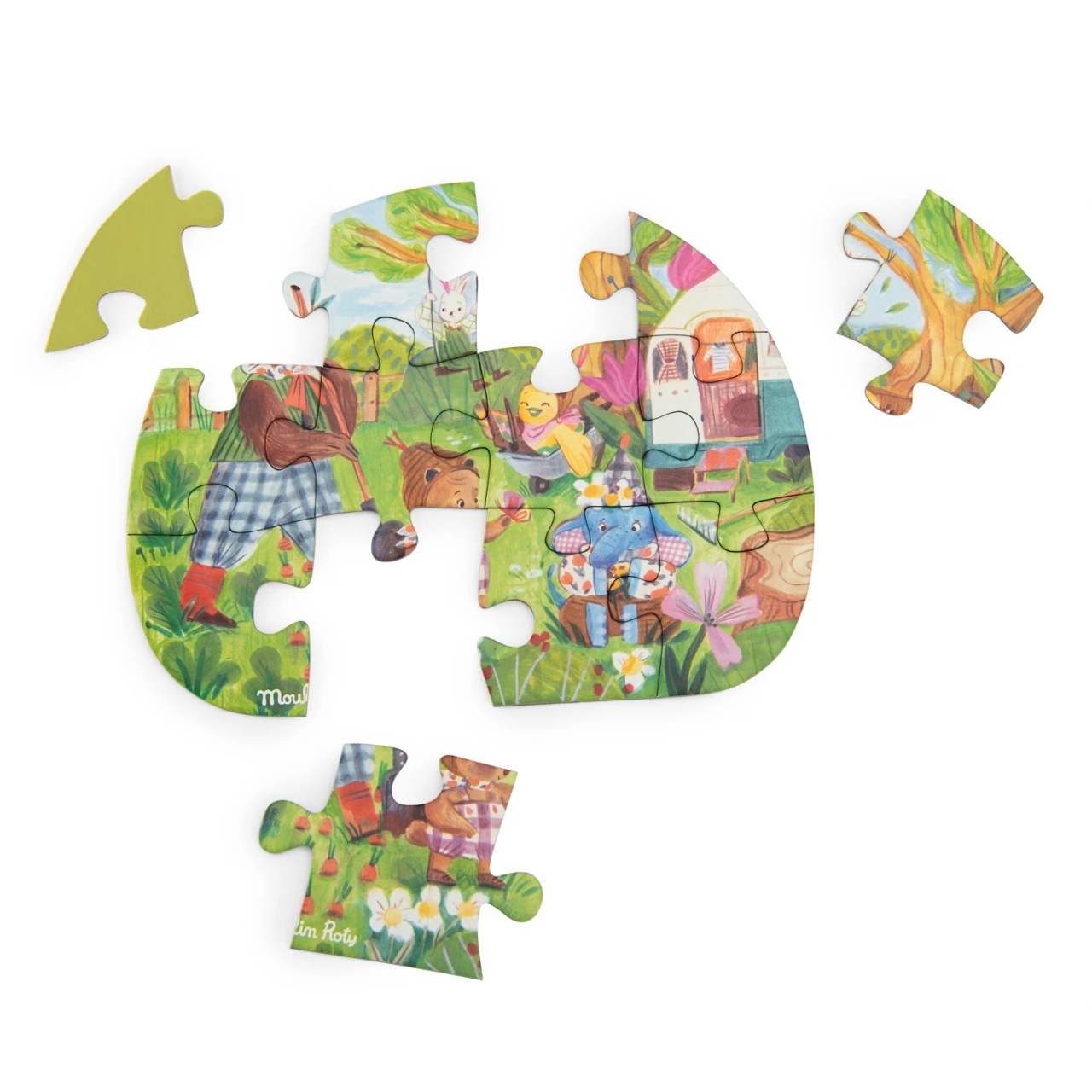 Set 4 mini puzzle-uri O zi perfecta, Moulin Roty - imagine 4