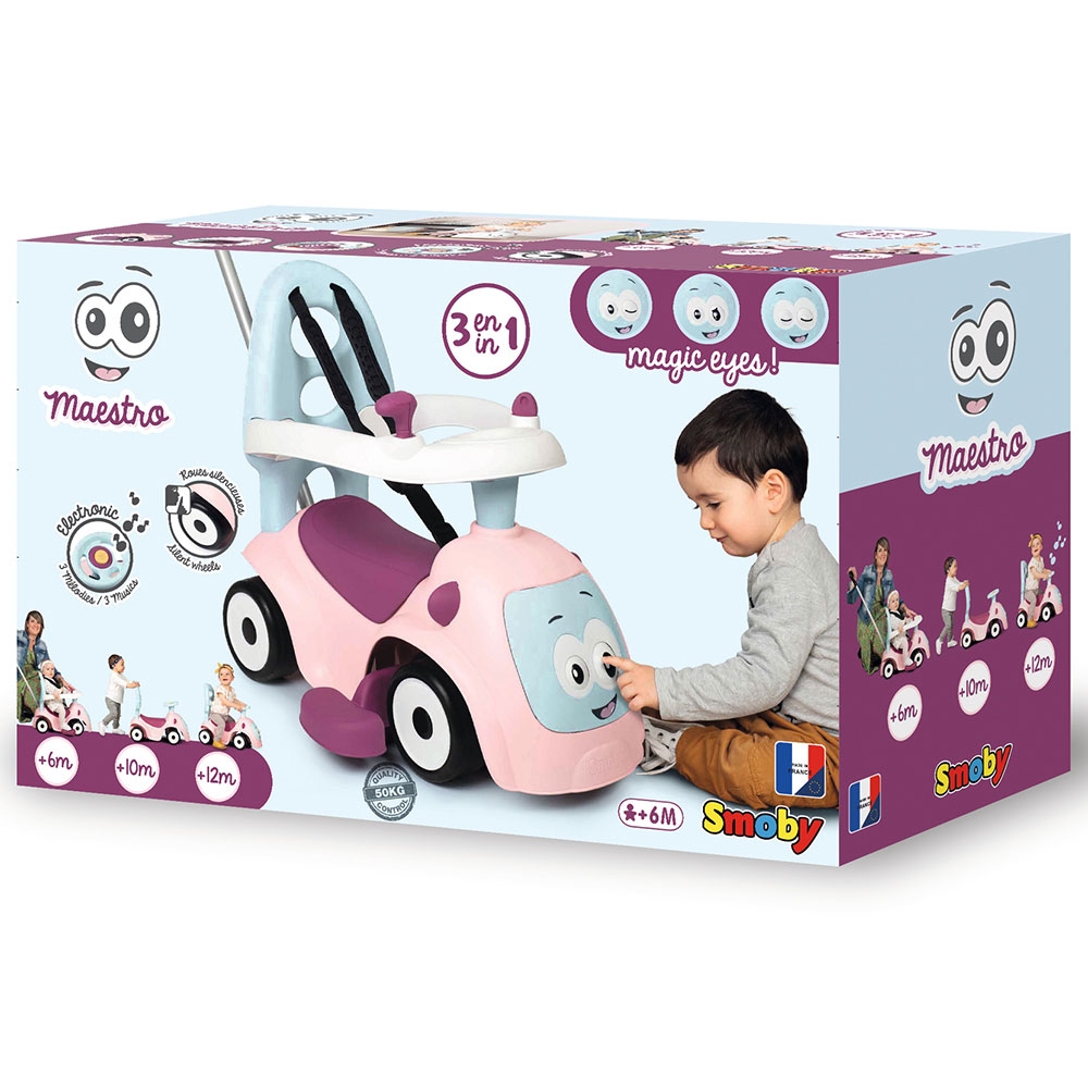 Masinuta de impins Smoby Maestro pink - imagine 5