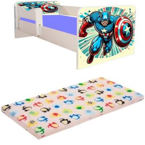 Junior Captain America cu saltea inclusă