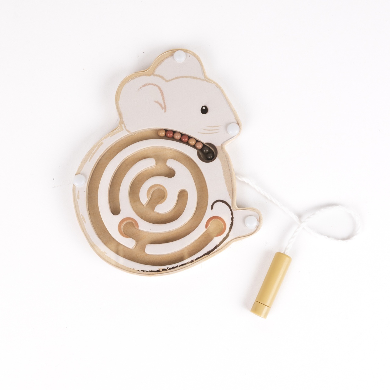Mini labirint magnetic din lemn, Egmont Toys - imagine 5