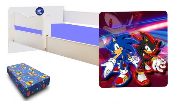 Pat junior Sonic cu saltea inclusa