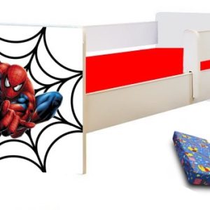 Pat junior Spidy cu saltea inclusa