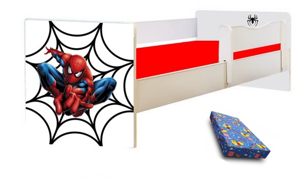 Pat junior Spidy cu saltea inclusa