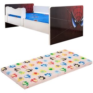 Pat junior Spider cu saltea inclusa
