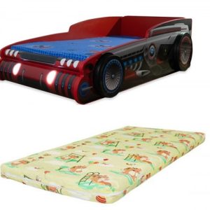 Pat masina Robocar lumini cu saltea
