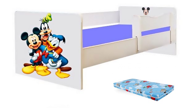 Pat junior Mickey si prietenii cu saltea inclusa