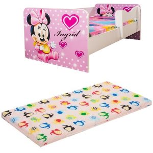 Pat junior Bebe Minnie cu saltea
