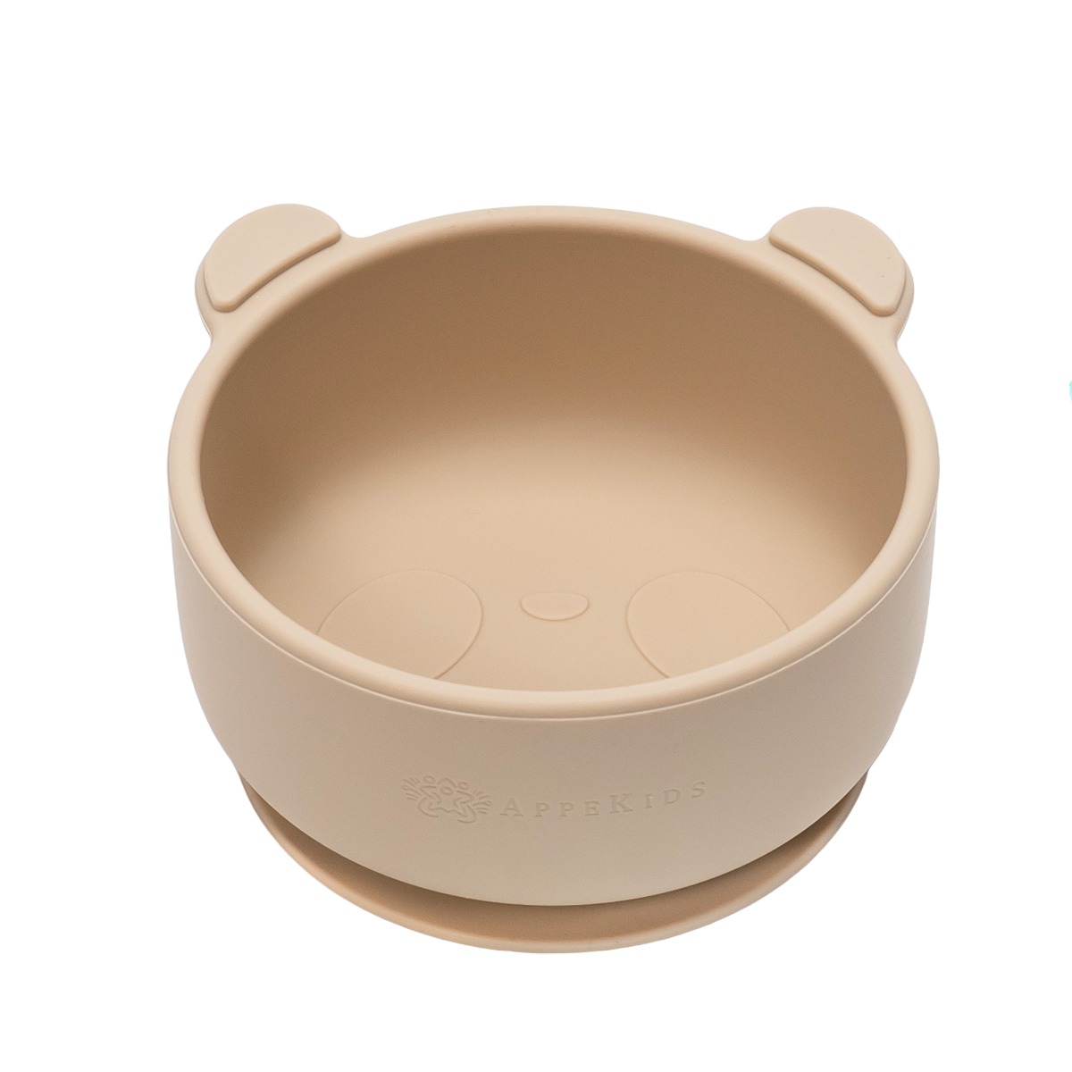 Bol din silicon cu ventuza, AppeKids, The Little Bear - Bubble Beige - imagine 6