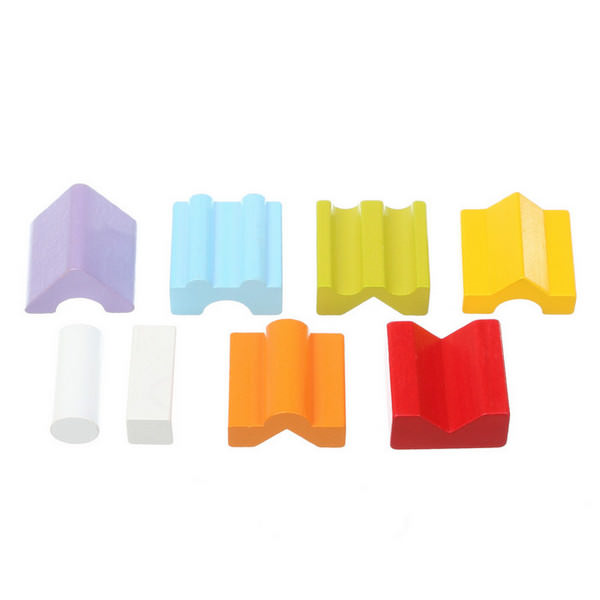 Jucarie Din Lemn Cubika, Set Constructii "Turn" - 8 piese - imagine 3