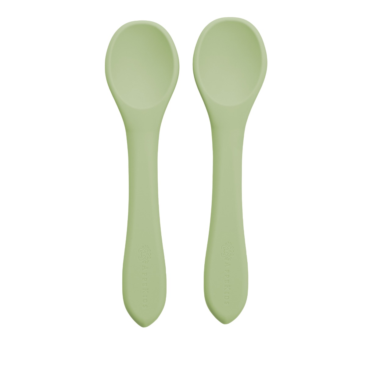 Set Lingurite din silicon, AppeKids - Raw Green - imagine 4