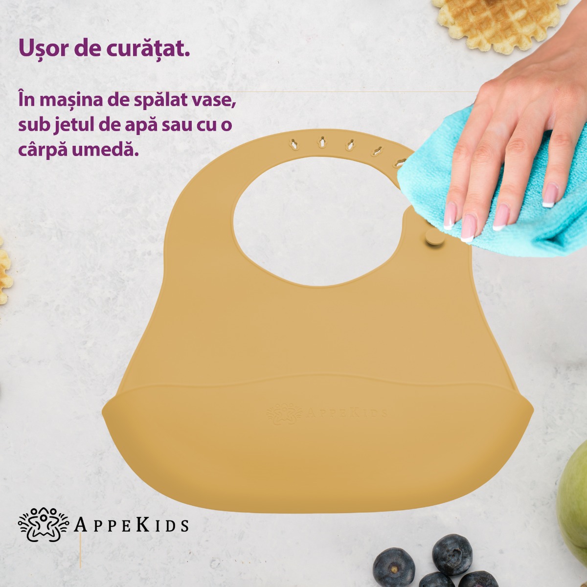 Baveta din silicon, AppeKids - Honey - imagine 3