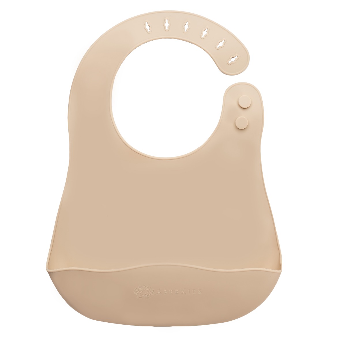 Baveta din silicon, AppeKids - Bubble Beige - imagine 4