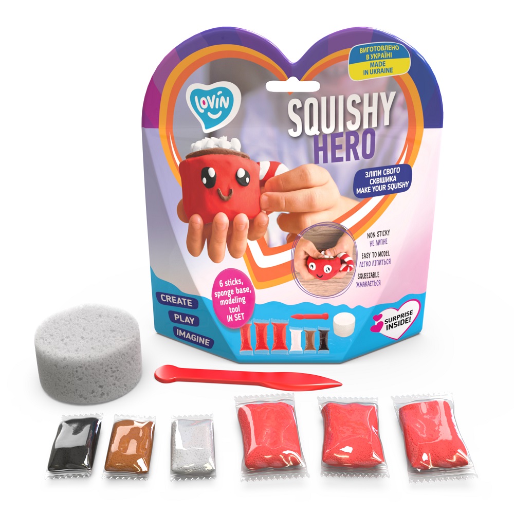 Set Air Clay cu argila usoara pentru modelaj Lovin - 6 culori - Squishy Hero - Cupcao - imagine 2