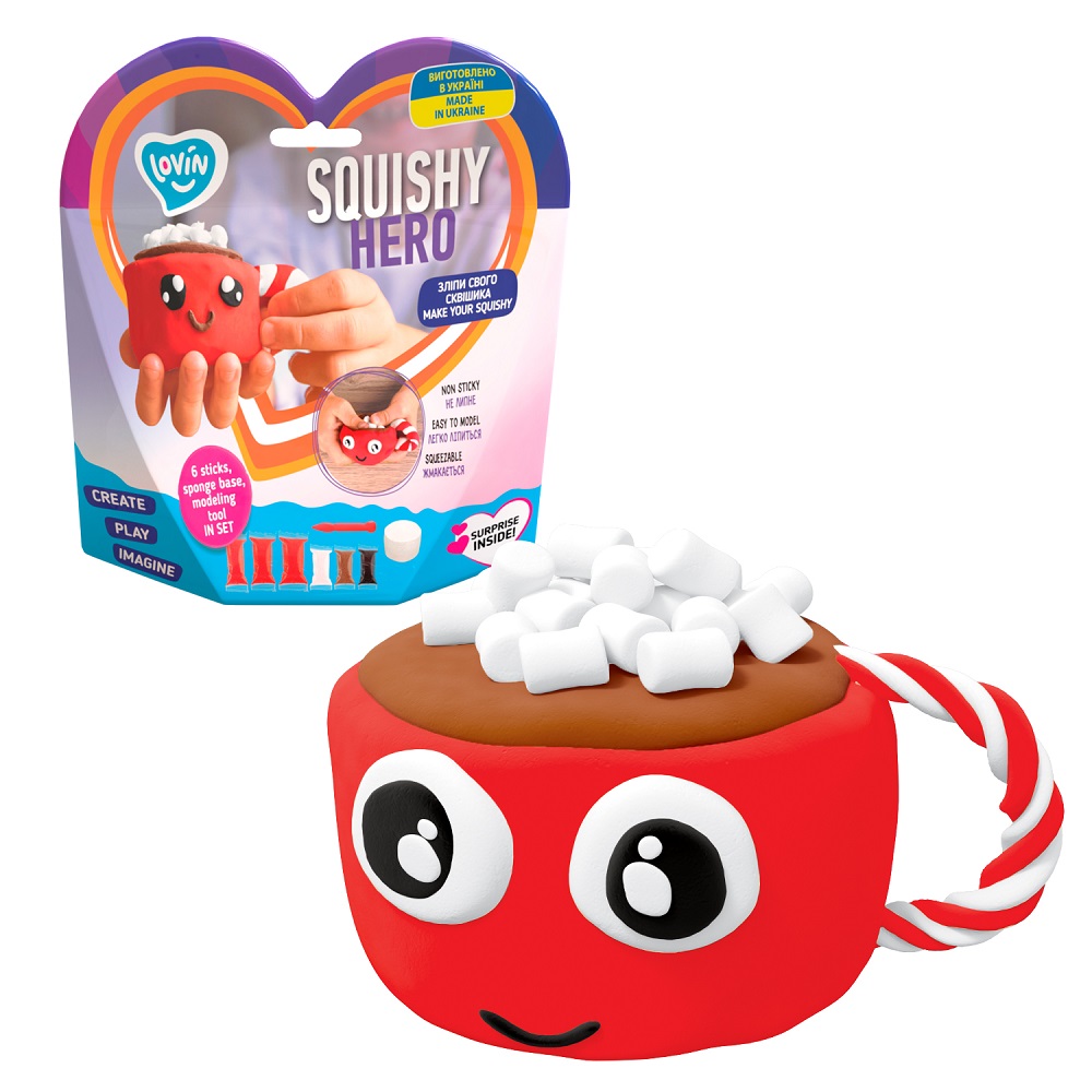 Set Air Clay cu argila usoara pentru modelaj Lovin - 6 culori - Squishy Hero - Cupcao - imagine 6