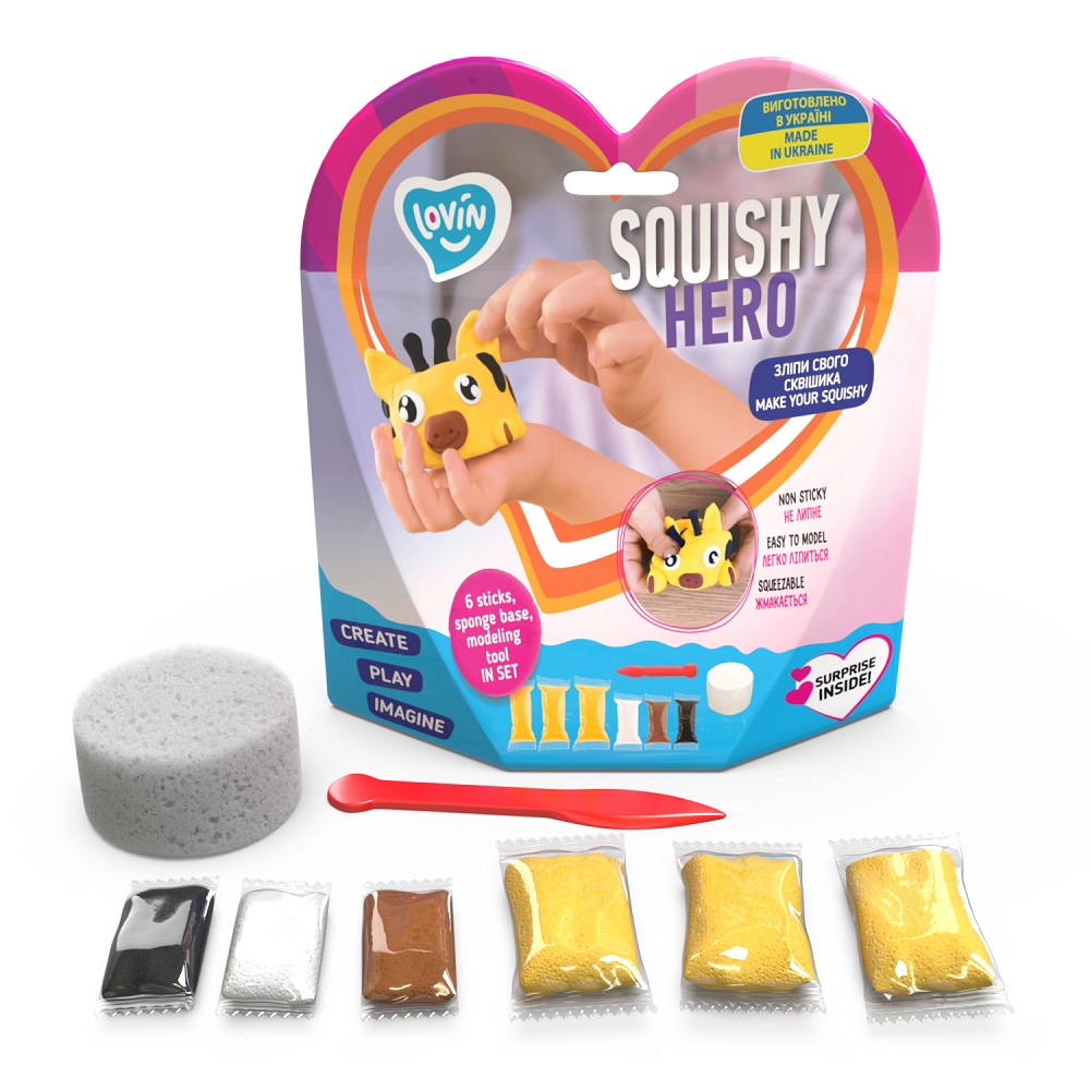 Set Air Clay cu argila usoara pentru modelaj Lovin - 6 culori - Squishy Hero - SquiRaff - imagine 3