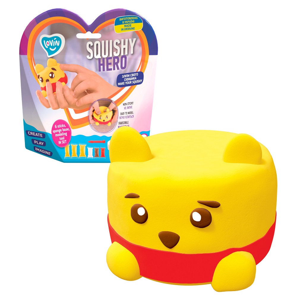 Set Air Clay cu argila usoara pentru modelaj Lovin - 6 culori - Squishy Hero - Squiny Pooh - imagine 6